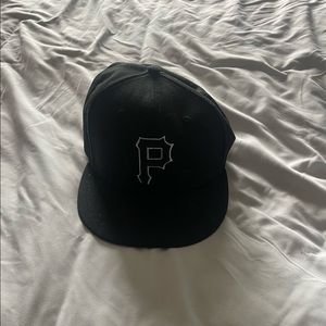 Black Pirates Fitted Hat